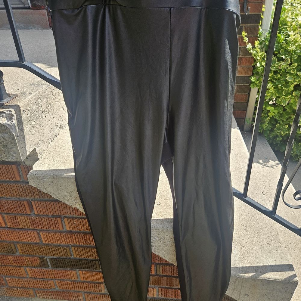 Black Faux Leather Leggings